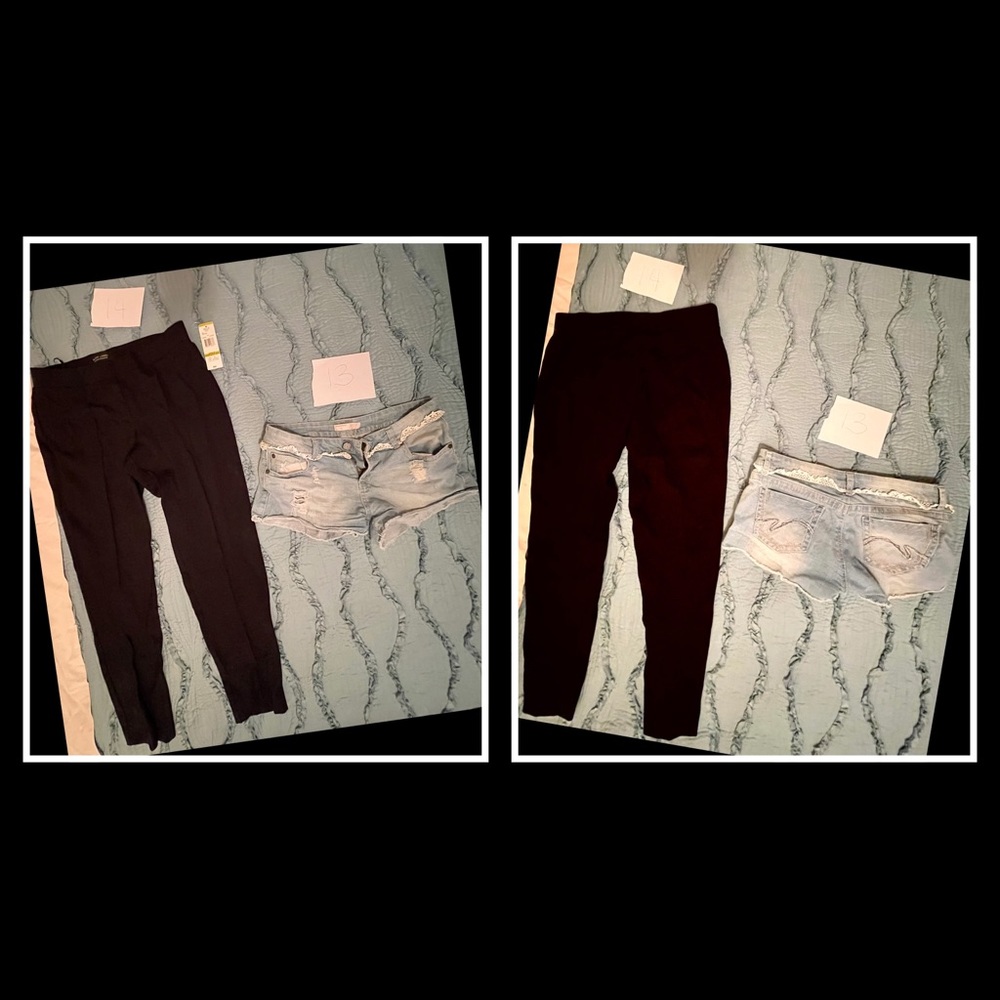 Womens 13 14 Black label Evan picone NWT pants LOT